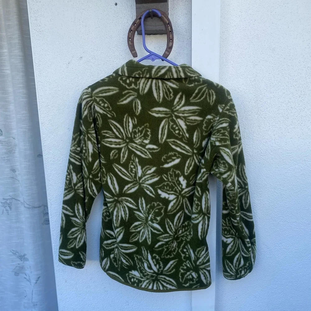 Rare 90s Women's Vintage Patagonia Floral Synchilla Snap Fleece (XS) - Picture 3 of 5